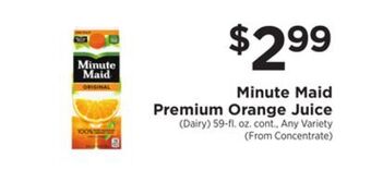 ShopRite Premium orange juice offer