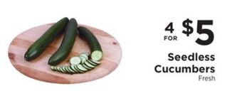 ShopRite Seedless cucumbers offer