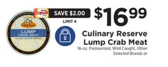 ShopRite Lump crab meat offer