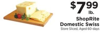 ShopRite Domestic swiss offer