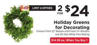 ShopRite Holiday greens for decorating offer