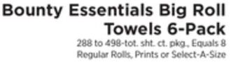 ShopRite Essentials big roll towels 6-pack offer