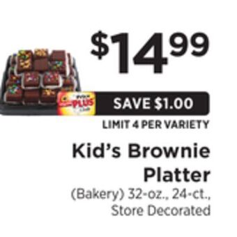 ShopRite Kid's brownie platter offer