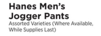 ShopRite Men's jogger pants offer
