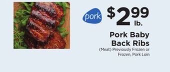 ShopRite Pork baby back ribs offer