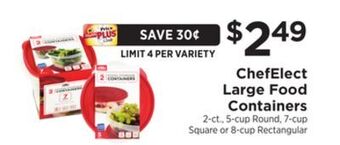 ShopRite Large food containers offer