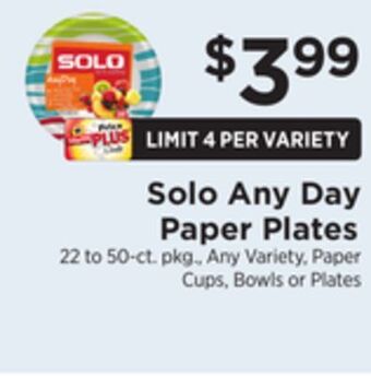 ShopRite Any day paper plates offer