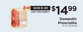 ShopRite Domestic prosciutto offer