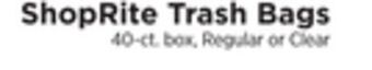 ShopRite Trash bags offer