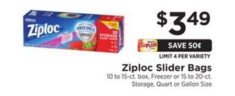 ShopRite Slider bags offer