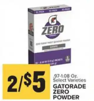 Food Lion Gatorade Zero Powder .97-1.08 oz offer