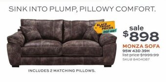 Slumberland Furniture Monza Sofa offer