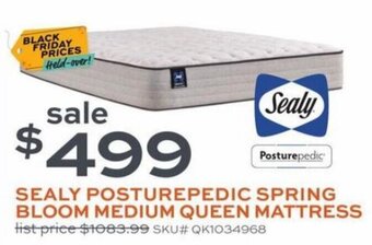Slumberland Furniture Sealy Posturepedic Spring Bloom Medium Queen Mattress offer
