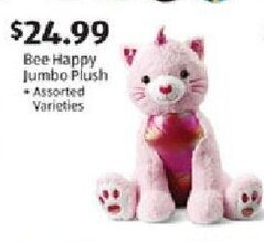 Aldi Bee Happy Jumbo Plush offer
