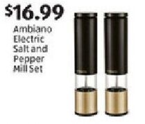 Aldi Ambiano Electric Salt and Pepper Mill Set offer