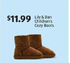 Aldi Lily & Dan Children's Cozy Boots offer