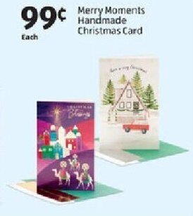 Aldi Merry Moments Handmade Christmas Card offer