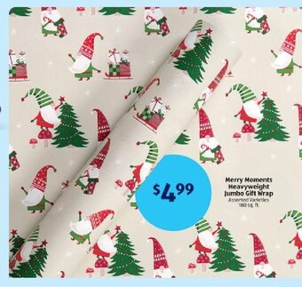 Aldi Merry Moments Heavyweight Jumbo Gift Wrap offer