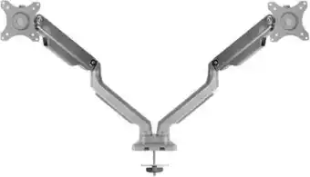 Best Buy Mount-it! - dual monitor desk mount w/usb ports - silver offer