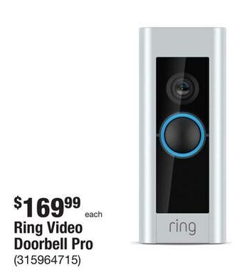 The Home Depot Ring video doorbell pro offer