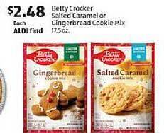Aldi Betty crocker salted caramel or gingerbread cookie mix offer