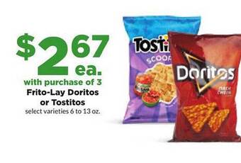 Hy-Vee Frito-lay doritos or tostitos offer
