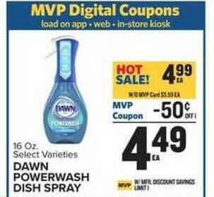 Food Lion Dawn powerwash dish spray offer