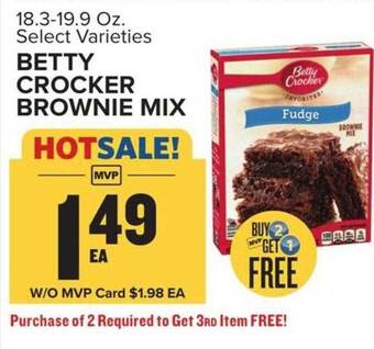 Food Lion Betty crocker brownie mix offer