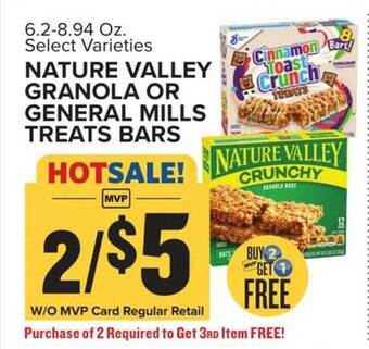 Food Lion Nature valley granola or general mills treats bars offer