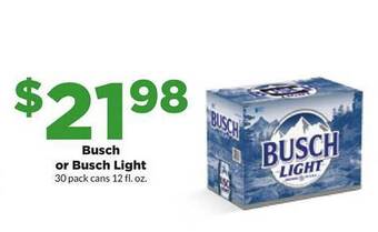 Hy-Vee Busch or busch light offer