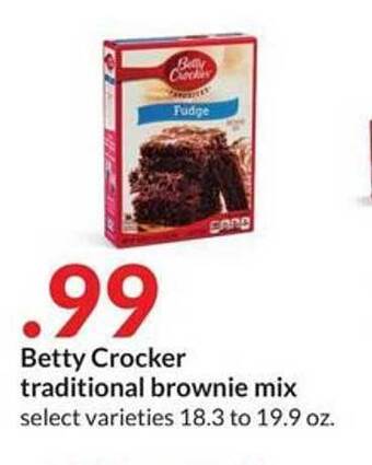Hy-Vee Betty crocker traditional brownie mix offer