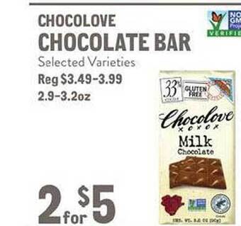 New Seasons Market Chocolove chocolate bar offer