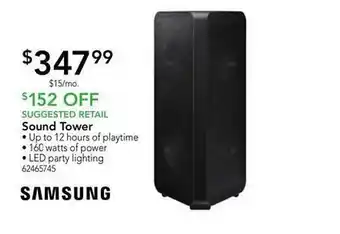 Nebraska Furniture Mart Samsung sound tower offer