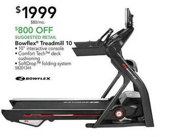 Nebraska Furniture Mart Bowflex treadmill 10 offer
