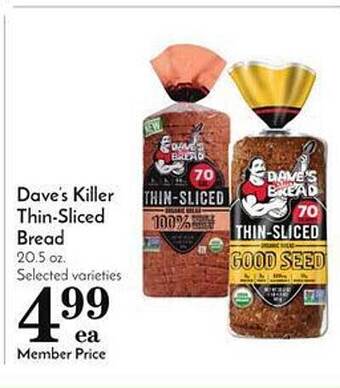 Pavilions Dave's killer thin-sliced bread offer