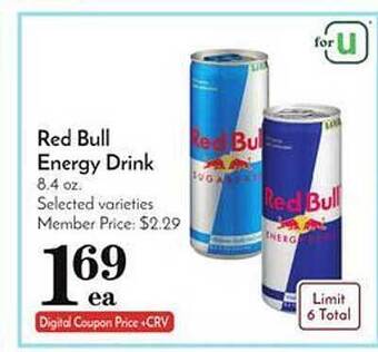 Pavilions Red bull energy drink offer