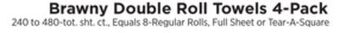ShopRite Brawny double roll towels 4-pack offer