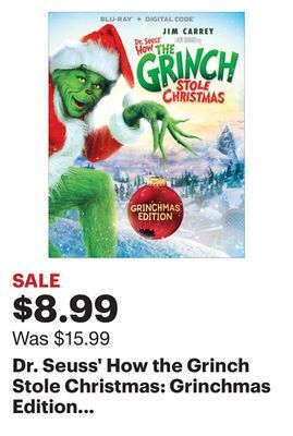 Best Buy Dr. seuss' how the grinch stole christmas: grinchmas edition [blu-ray] [2000] offer