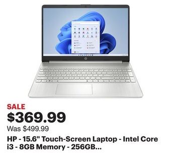 Best Buy Hp - 15.6" touch-screen laptop - intel core i3 - 8gb memory - 256gb ssd - natural silver offer
