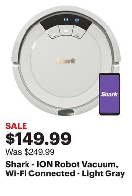Best Buy Shark - ion robot vacuum, wi-fi connected - light gray offer