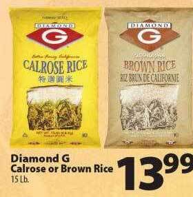 Times Supermarkets Diamond g calrose or brown rice offer