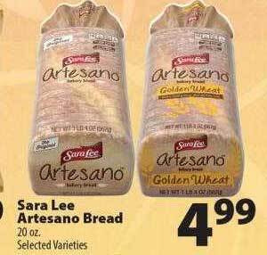 Times Supermarkets Sara lee artesano bread offer