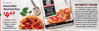 Rouses Rouses italian wood fired pizza offer