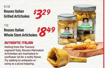 Rouses Rouses italian grilled artichokes or whole stem artichokes offer