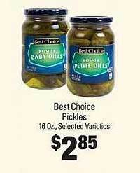 IGA Best choice pickles offer