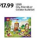 Aldi Lego city, friends or creator build set offer