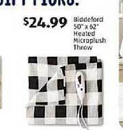 Aldi Biddeford heated microplush throw offer