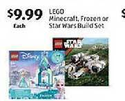 Aldi Lego minecraft, frozen or star wars build set offer