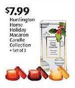 Aldi Huntington home holiday macaron candle collection offer