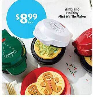Aldi Ambiano holiday mini waffle maker offer